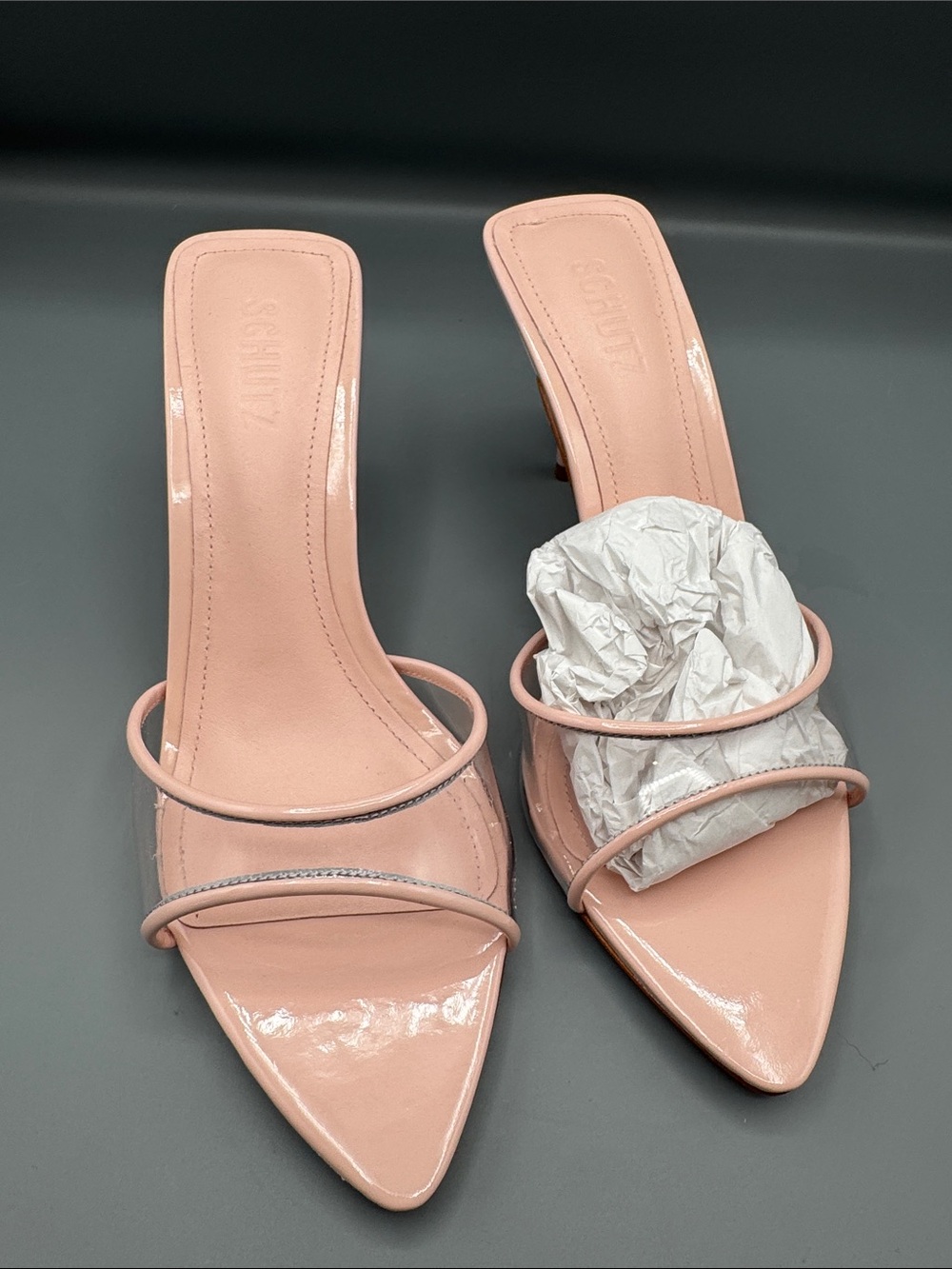 Schutz Women's Elodie Vinyl Slip-On Dress Sandals